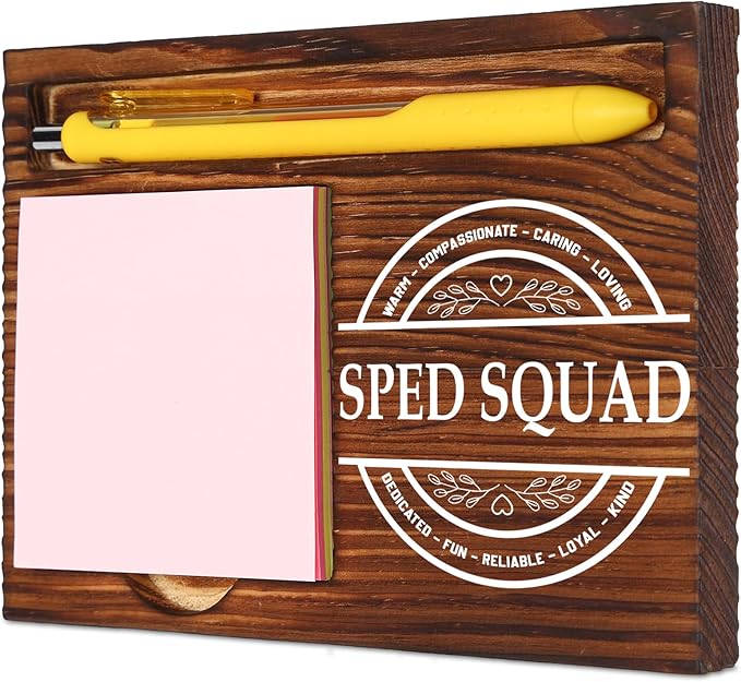 Thank You Appreciation Gifts for SPED Squad, Ideal Gifts for SPED Squad Teachers, Educators, Teacher Appreciation Week, Special Education Day Gift, Desk Retro Note Pad Holder VN390