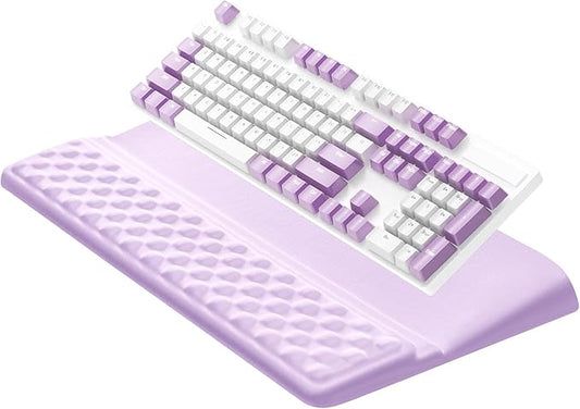 Ospelelf Keyboard Wrist Rest Pad, Comfy Ergonomic Keyboard Stand Riser Holder, Computer Wrist Support Cushion forTyping, Purple
