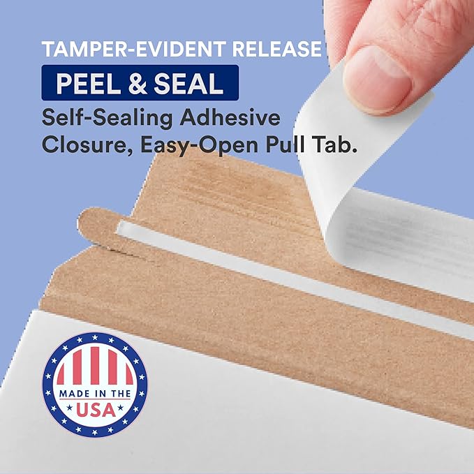 BOX USA StayFlat Mailer, 13"L x 18"W, Pack of 100 | Stayflats Envelope Keeping Photo, Document, Artwork Protected During Mailing and Shipping, 13x18