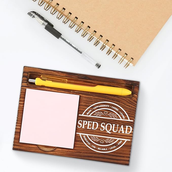 Thank You Appreciation Gifts for SPED Squad, Ideal Gifts for SPED Squad Teachers, Educators, Teacher Appreciation Week, Special Education Day Gift, Desk Retro Note Pad Holder VN390