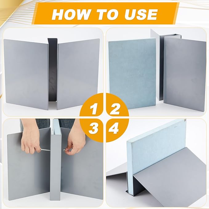 Blulu 2 Pcs Metal Floor Sign Stand Holder Fits 24" Wide Board up to 72" Tall Graphic Floor Standing Display Stand for Composite Foam Board, Acrylic Glass Sign, Base Only