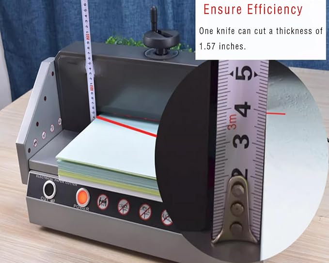 A4 13″ Desktop Electric Paper Cutter with Infrared Photo Electric Protection Paper Stack Guillotine Trimmer for Office, School 110V 120W