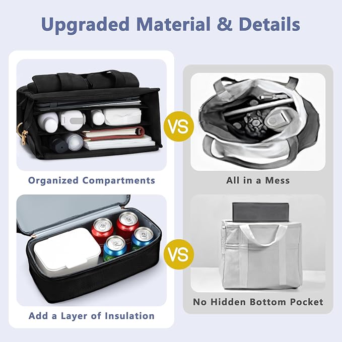 Skycase Work Tote Bag for Women - Laptop Tote Handbag - Lunch Bag with Cooler - Shoulder Weekender Bag for Travel, School