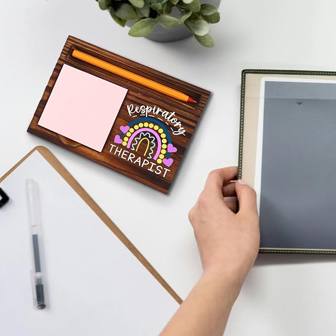 Thank You Respiratory Therapist Gift, RT Ideas Gifts on Respiratory Care Week, Inspirational Perfect for Appreciation Birthday Retirement New Job Farewell, Self-Stick Note Pad Holders XBT14