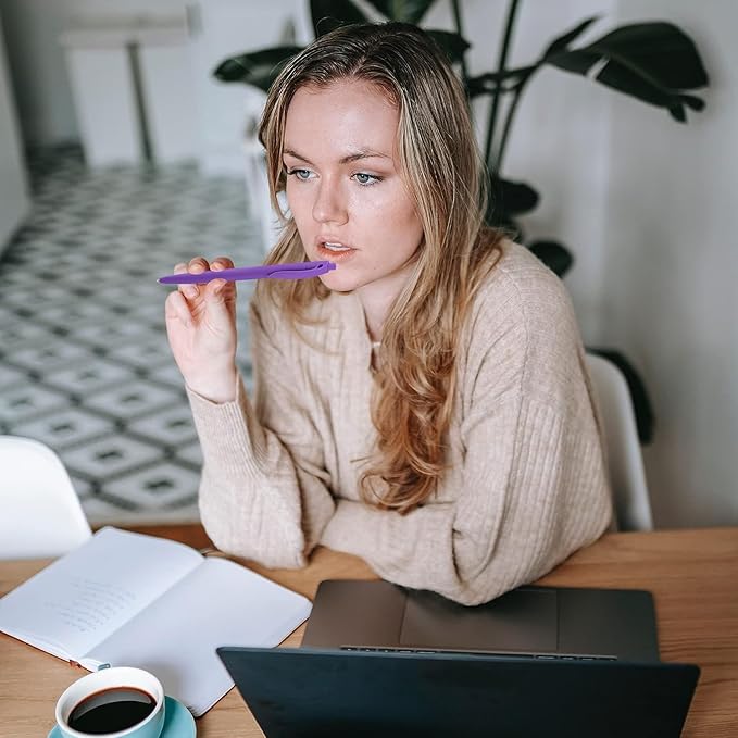 Aozora Pens Bulk 30 Pack Click Pens No Bleed Wholesale Retractable Ballpoint Pens Medium Point,Smooth Ink Pens for Journaling School Office Supplies 1.0MM (Purple Ink)