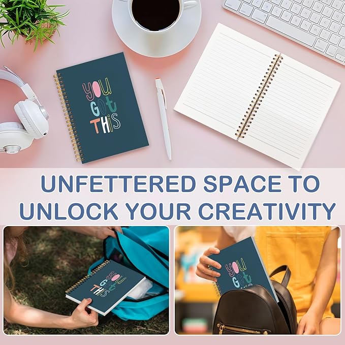 SNNDER Inspirational Quotes Spiral Notebooks, You Got This Journaling Notebook, Inspirational Notebook for Note Taking, Positive Affirmation Gifts for Women Coworker Teammate, 5.5x8.3 Inch