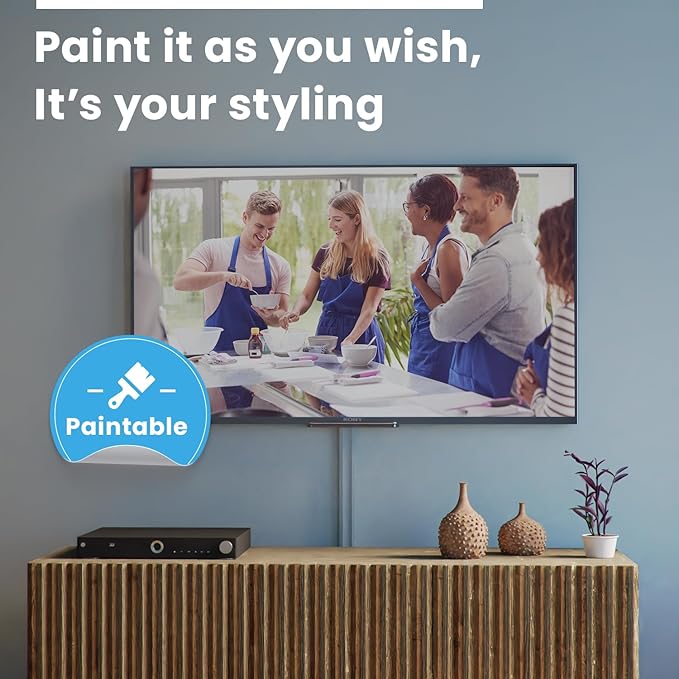 Cord Hider 153in - Cord Covers for Wires - Paintable Cable Hider - Cable Management - Wire Hiders for TV On Wall - Cable Management Cord Hider Wall - Cable Raceway - 9X (L17 x W0.95 x H0.5) - Grey