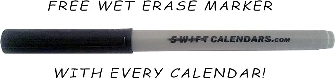 48" x 72" Large Jumbo Oversized Erasable Laminated Blank Annual Yearly Wall Calendar Poster, 12 Months, Reusable for Office, Academic or Home