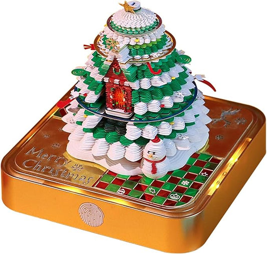 Time Piece Calendar 2025, 3D Memo Pads Paper Desk Calendar with LED Light, Tear Away Digital Calendar, Creative Carving Gift Desktop Decoration, Christmas Gift