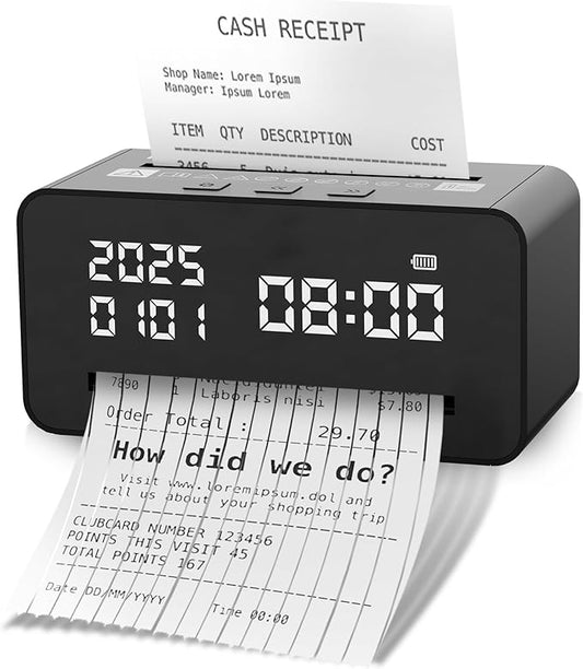 Mini Paper Shredder for Home Office,Small USB Shredder,Strip Cut,Desktop Clock Design,10 Mins Running Paper Cutting Tool, Portable Paper Shredder for Home Use, Stationery Christmas Birthday Gift