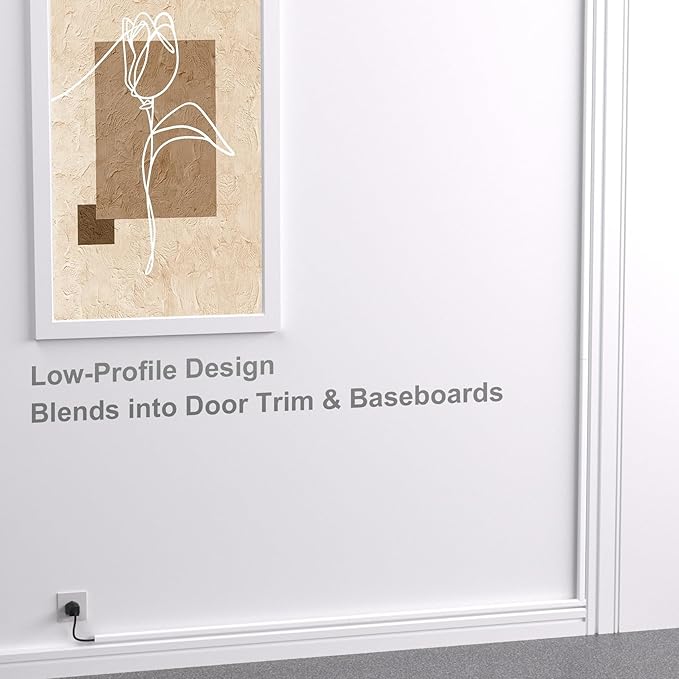 ZhiYo 85in Cord Covers for Wires on Wall, 1 Mini Cord Hider Wall, Self-Adhesive Wire Covers for Cords, Paintable TV Cable Hider Cable Management Kit, 6X L14.2in, W0.46in H0.3in, CMR05 White