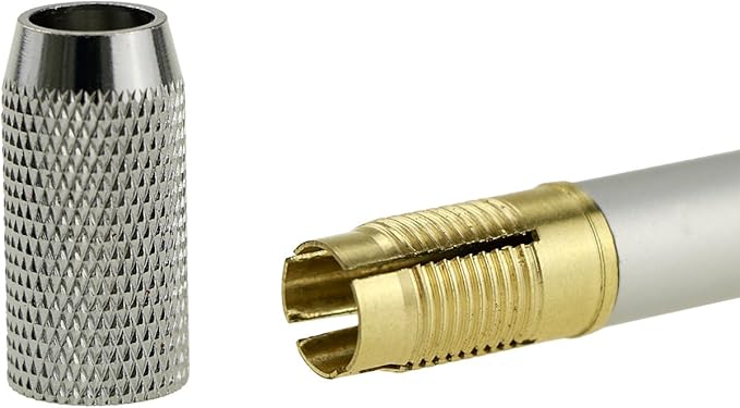 YOUSHARES Aluminum Assorted Colors Pencil Lengthener – Pencil Extender Holder for Colored Pencils in Regular Size (6 Pcs)