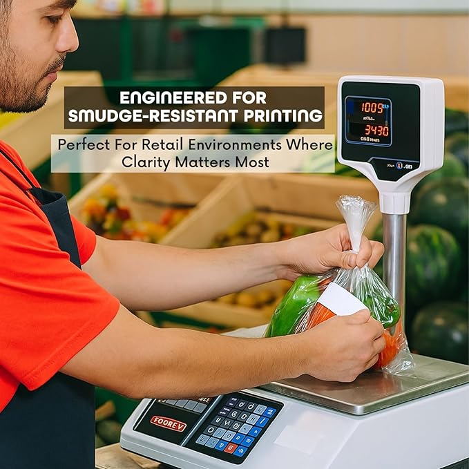 Aquos Torrey TR-8010 Printing Scale Labels | Direct Thermal Label Rolls 58mm x 40mm | UPC Standard Blank Scale Labels for Torrey LSQ-40L Scales | 700 Labels/Roll | Made in USA | 12 Rolls