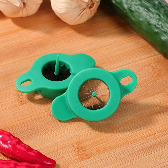ABOOFAN Portable Scallion Cutter Onion Shredder Kitchen Cutting Tool with 12 Sharp Blades for Easy Vegetable Chopping and Food Preparation