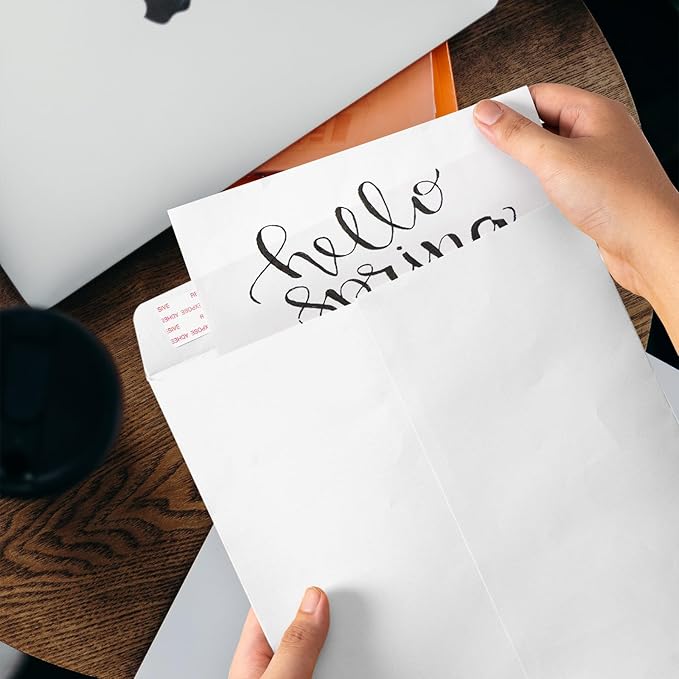 100 Pack 10x13 White Catalog Envelopes Self Seal, Goefun 100GSM Paper White Large Envelopes for Mailing, Organizing and Storage