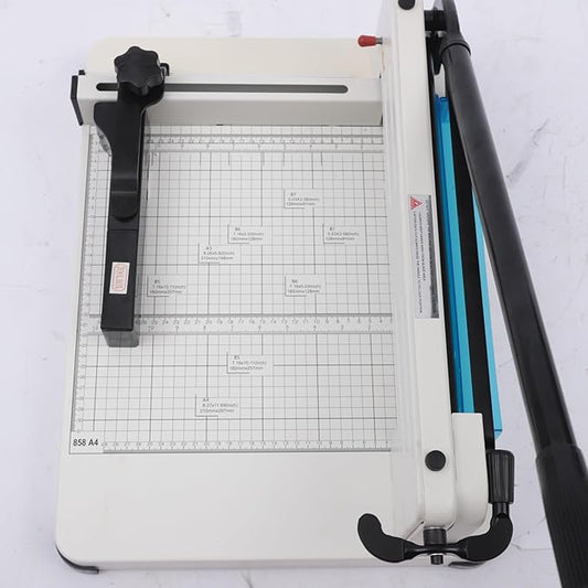 Paper Cutter,Guillotine Paper Cutter,Manual Paper Cutting Tool 500 Sheets A4 B4 A5 B6 B7 Papers Heavy Duty Metal Base 12” Cutting Length with Safety Blade Lock for Office Home