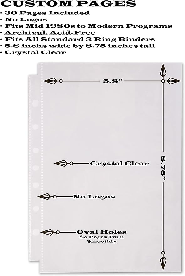 2Fold Binder for Holding Broadway Play Program and Theater Programs with 30 Custom Sheet Protectors - PU Leather - Fits Programs from Mid 1980s to Modern (Yellow/Black EmbossedP)