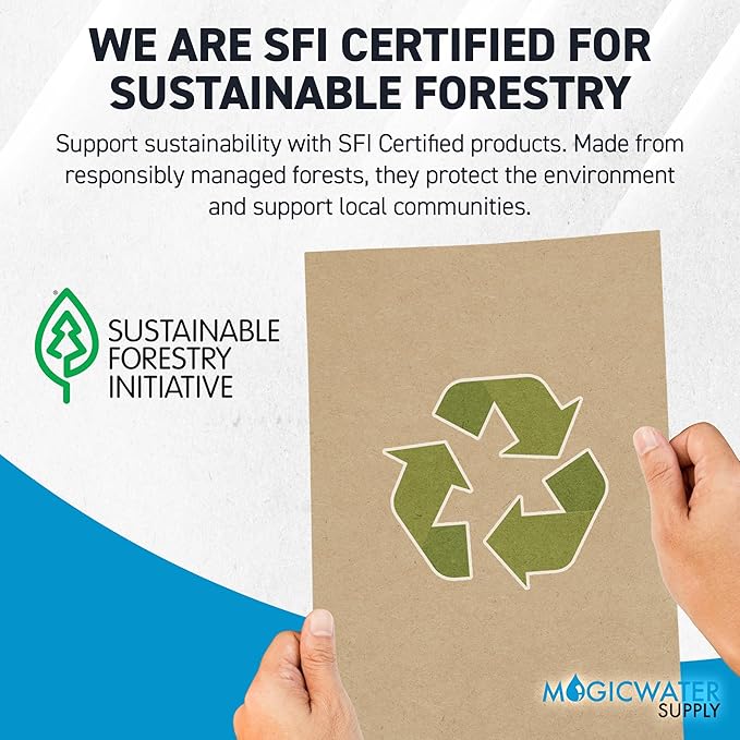 MagicWater Chipboard Sheet for DIY Projects - 8.5x11 Inch - 50 Pack - 30 pt - Heavy Duty Kraft (0.030 Inch Thick) Paperboard, for Scrapbooking, Books, Picture Frame Backing, Arts Project & Crafts