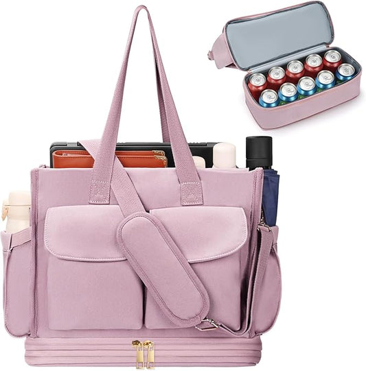 Skycase Work Tote Bag for Women - Laptop Tote Handbag - Lunch Bag with Cooler - Shoulder Weekender Bag for Travel, School
