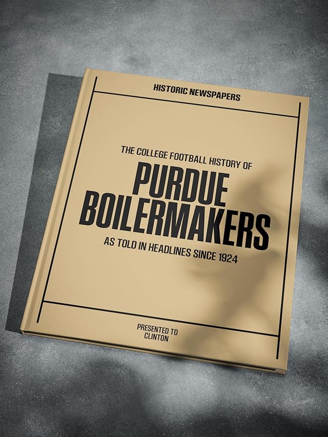 Signature gifts Personalized College Football Newspaper History Book, A3 Large Deluxe Hardcover - College Football Fan, Alumni, Students Keepsake Gift
