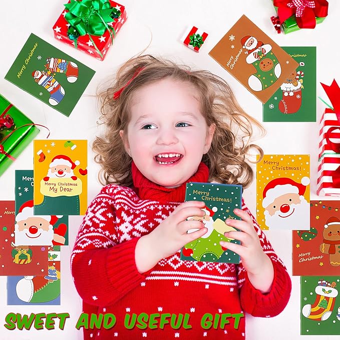 Christmas Mini Notebook Christmas Mini Memo Pad Notepads Christmas Theme Pocket Notebook Snowman Santa Claus Pattern Notebook Small Notebook Kids Stocking Stuffers for Xmas Party (36 Pieces)