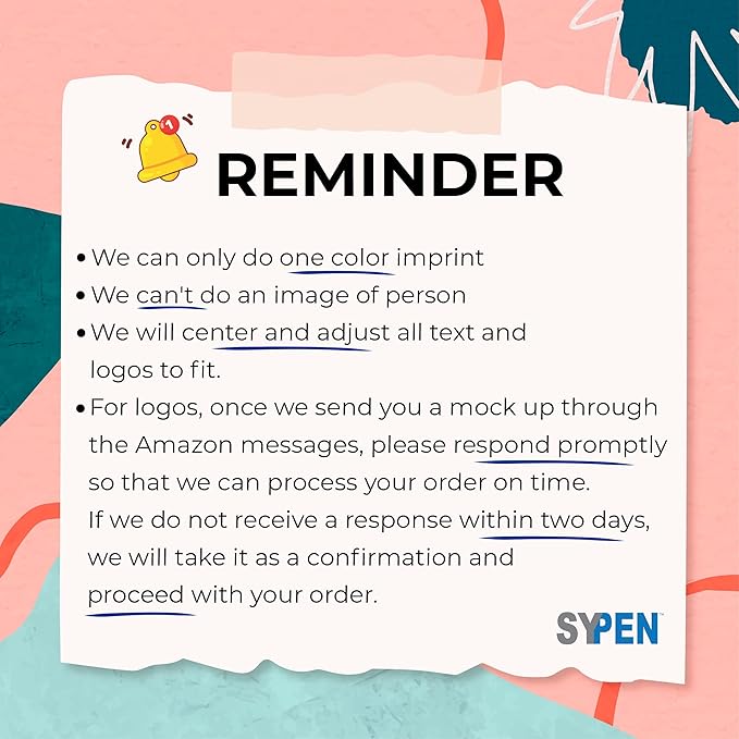 SyPen Customized Pens With your Custom Logo or Text-300 Pack Bulk-for Businesses, Parties, and Events, 2 in 1 Ballpoint Pen & Stylus Compatible with Touchscreen Devices, Red Barrel, Black Ink