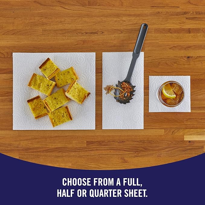 Sparkle Tear-A-Square Paper Towels, 6 Double Rolls : 12 Regular Rolls (3 Packs of 2)