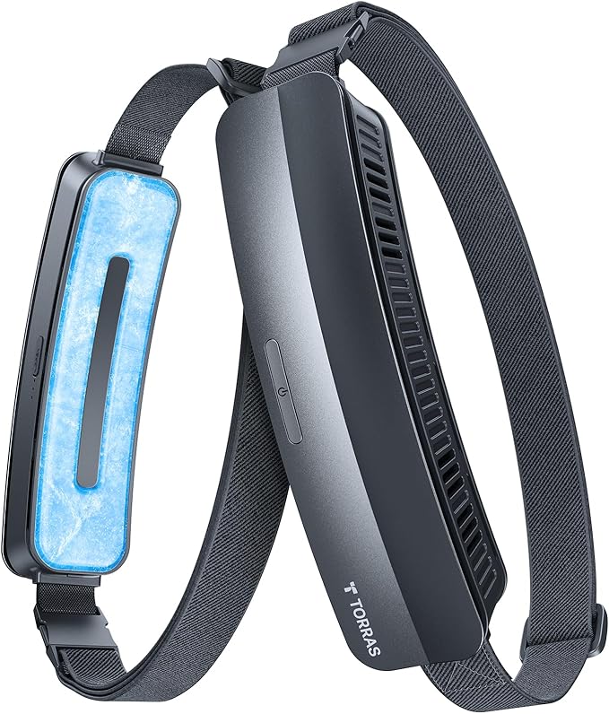 TORRAS 2026 Top Portable Waist Fan COOLiFY Zone 3, Ultra-Light Personal Wearable Belt Fan, 26ft/s Strongest Wind for Full Body Cooling【No.1 Cooling Area & Cool Tech】 Rechargeable for Outdoor/Jobsite