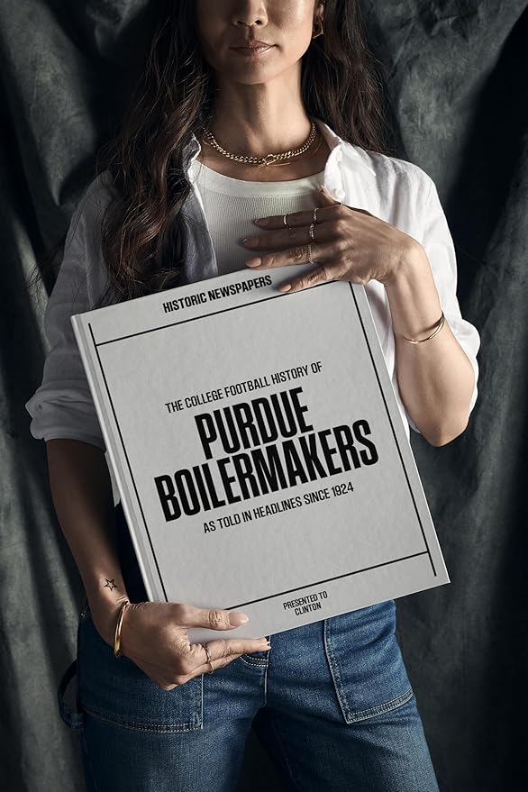 Signature gifts Personalized College Football Newspaper History Book, A3 Large Deluxe Hardcover - College Football Fan, Alumni, Students Keepsake Gift