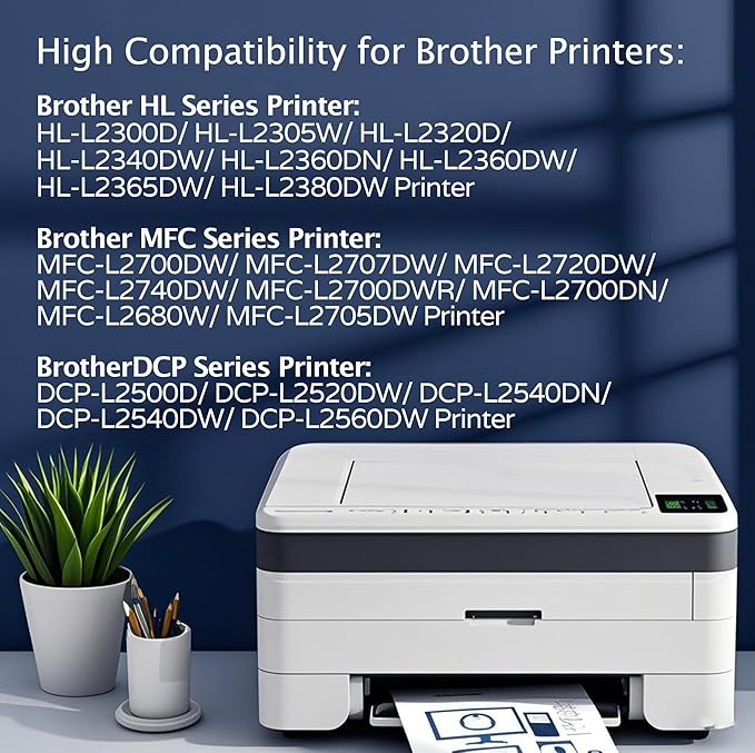 TN660 Toner Cartridge for Brother TN660 TN-660 TN 660 TN630 Compatible with HL-L2300D HL-L2380DW HL-L2320D DCP-L2540DW MFC-L2700DW MFC-L2685DW Printer - 2PK High Yield