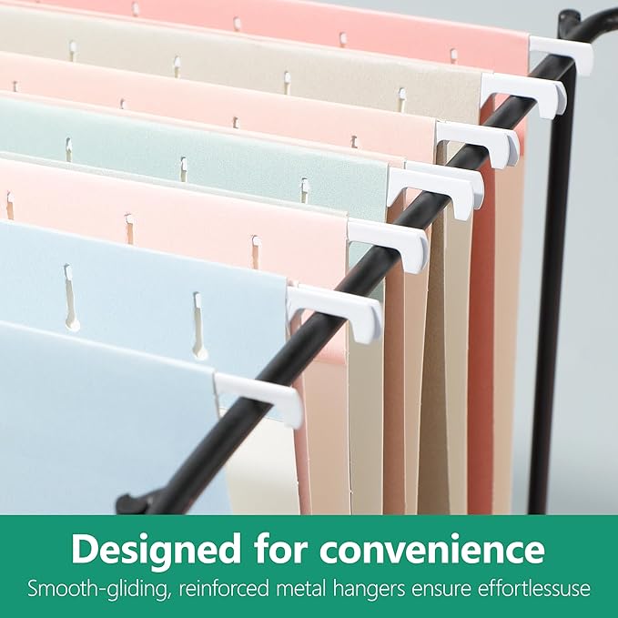 Extra Capacity Hanging File Folders,25 Pack Reinforced Letter Size Hanging Folders with Heavy Duty 2 Inch Expansion,Designed for Bulky Files,Medical Charts,Assorted Colors (2444U)