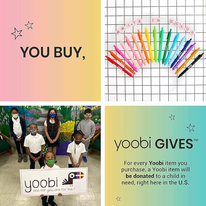 Yoobi Mini Notebooks & Message Pads for Kids & Adults – Mini Spiral Notebook Set with Puffy Covers (Taco, Heart, Rainbow, Drink) – Set of 4