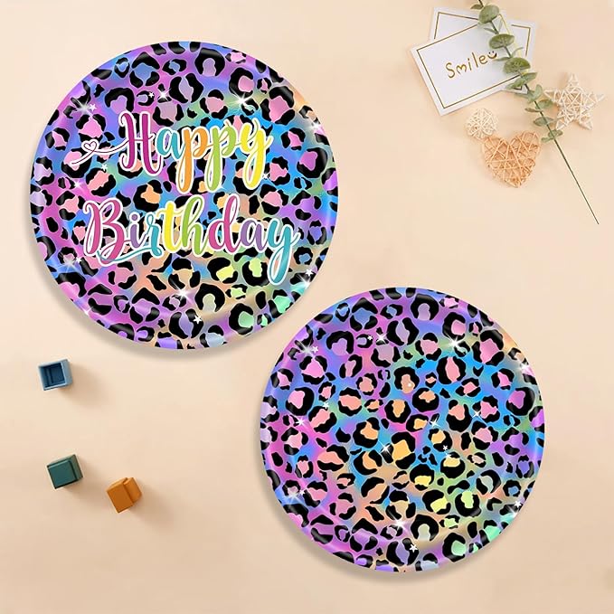 142PCS Leopard Print Party Decorations,Jungle Animal theme Decorations Include Tableware, Plate, Cup, Napkin, Cutlery, Animal Cheetah Print Birthday Party Supplies Serve 20