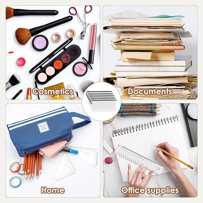 60 Pcs Plastic Mesh Zipper Pouch, 9.3x4.7in Zip File Folders Puzzle Bags, Waterproof Transparent Zip Bag for Office Supplies, Travel and Home