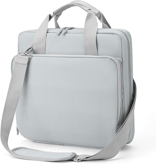 Zipper Binder with Shoulder Strap 3 Ring 2 inch Binder with Zipper, Office Organizer,500 Sheet Capacity (Gray)
