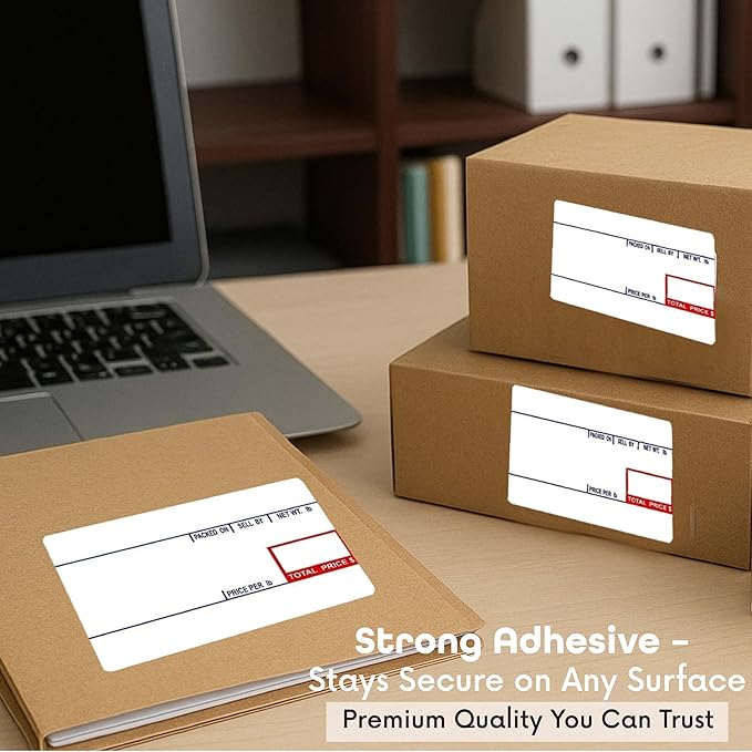 Aquos C.A.S Scale Label #8010 – Thermal Labels | Thermal Printer Labels for CAS Scales | Price Stickers | Label Stickers | Address Labels | Made in USA (8010, 24 Rolls)