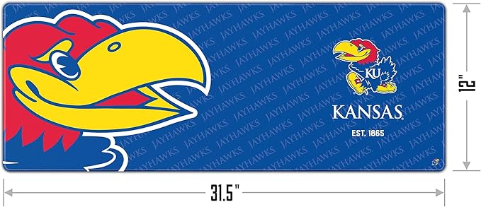 YouTheFan NCAA Kansas Jayhawks Logo Series Desk Pad SMU
