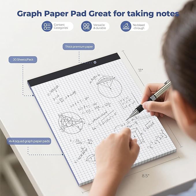 Nicpro 16PCS Drafting Tools with 12‘’ Aluminum Architect Scale Ruler, Mechanical Pencils 0.5, 0.7, 0.9 & 2mm, Lead Refills, 2 Pack Graph Paper Pad, Geometry Drawing Kit for Engineers Students Design