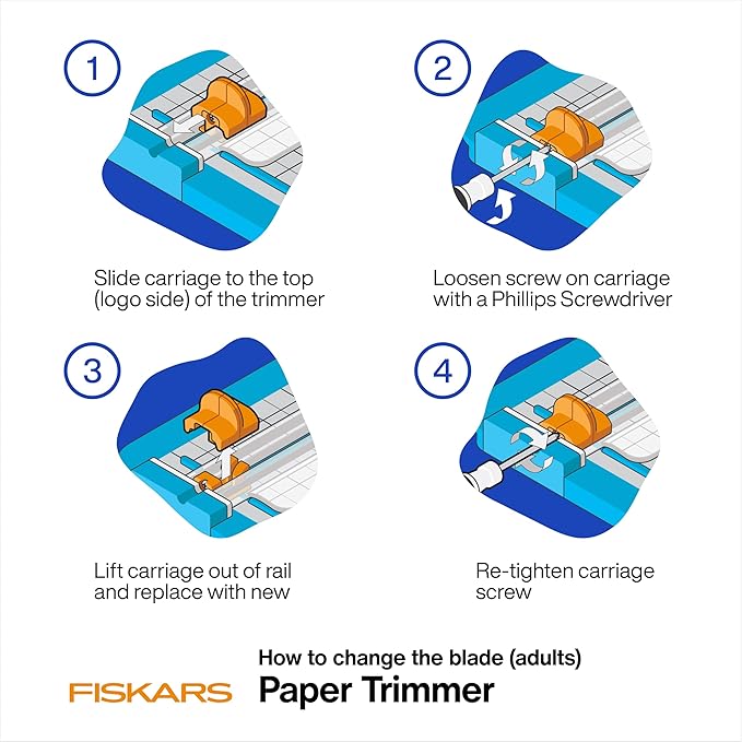 Fiskars Kids Junior Paper Trimmer – Turquoise Safe and Easy Paper Cutter for Crafting and School Projects 7 x 11.5 Inches