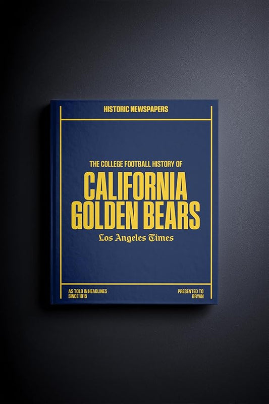 Signature gifts Personalized College Football Newspaper History Book, A3 Large Deluxe Hardcover - College Football Fan, Alumni, Students Keepsake Gift