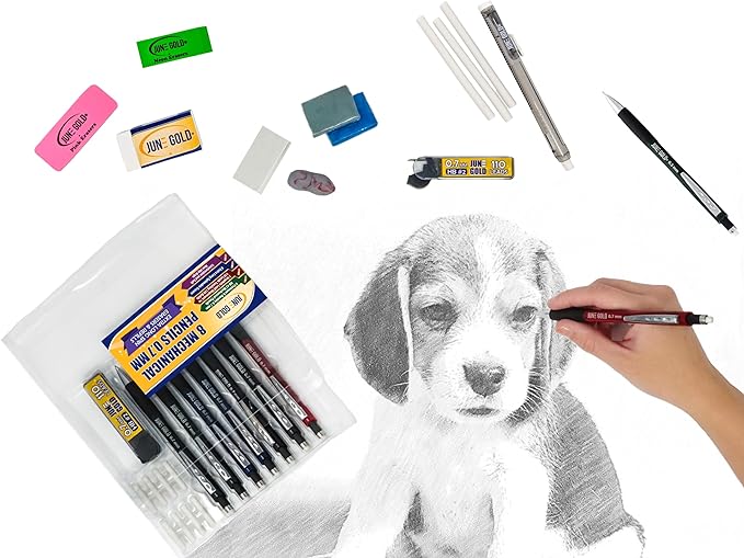 June Gold 1920 Pieces, 0.5 mm HB #2 Lead Refills, 12 Dispensers, 160 Pieces Per Dispenser, Fine Thickness, Break Resistant Lead/Graphite