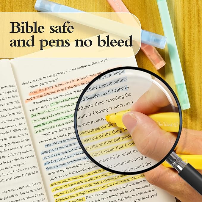 12Pcs Aesthetic Bible Pastel Highlighters and Pens no bleed Assorted Colors Cute Highlighters Double Ended Highlighter for and Office Journal