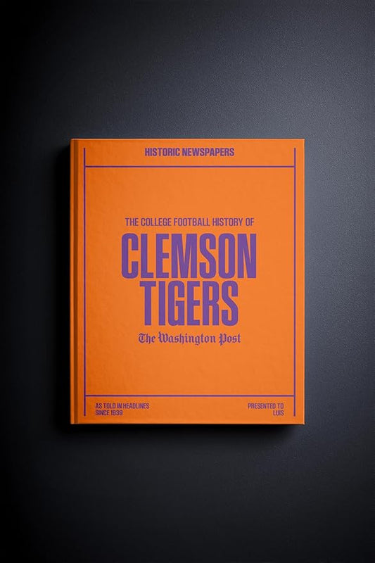 Signature gifts Personalized College Football Newspaper History Book, A3 Large Deluxe Hardcover - College Football Fan, Alumni, Students Keepsake Gift