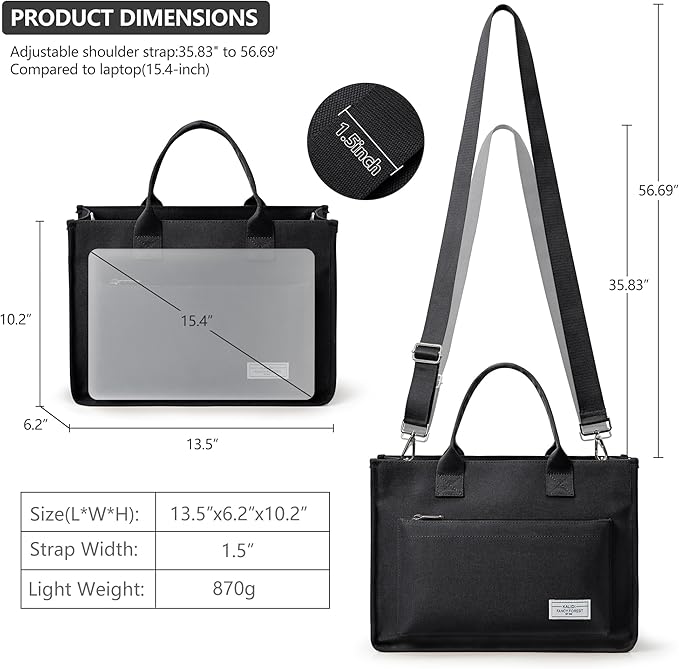 Fancy Forest Work Tote Bags for Women With Compartments, Large Canvas Crossbody Purse with Zipper for College, Travel, Bible