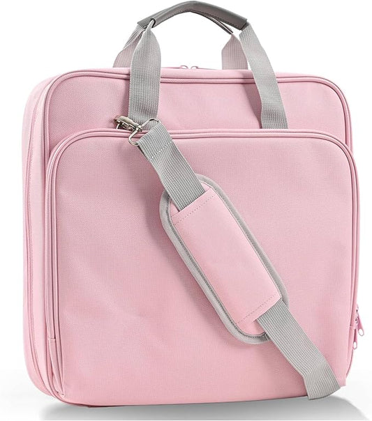 Zipper Binder with Strap - 2 Inch 3-Ring Trapper Keeper Binder - 500-Sheet Capacity - Multi-Pocket Organizer Binder for School and Office (Pink)