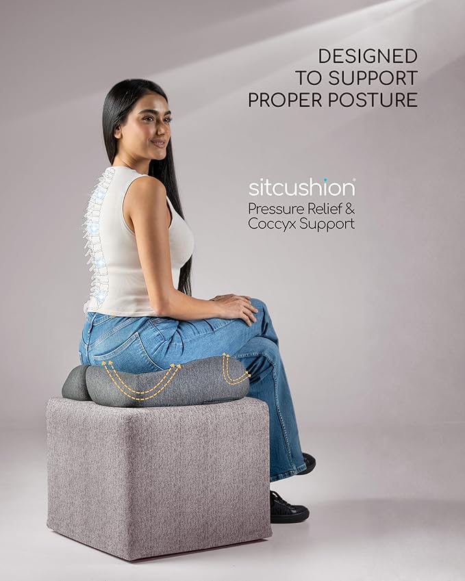 X Large Seat Cushions for Office Chairs, Car & Truck. Gaming Chair Seat Cushion and Sciatica Pain Relief Pillow for Back Pain. Orthopedic Coccyx Cushion for Tailbone Pain Relief (Original Black)