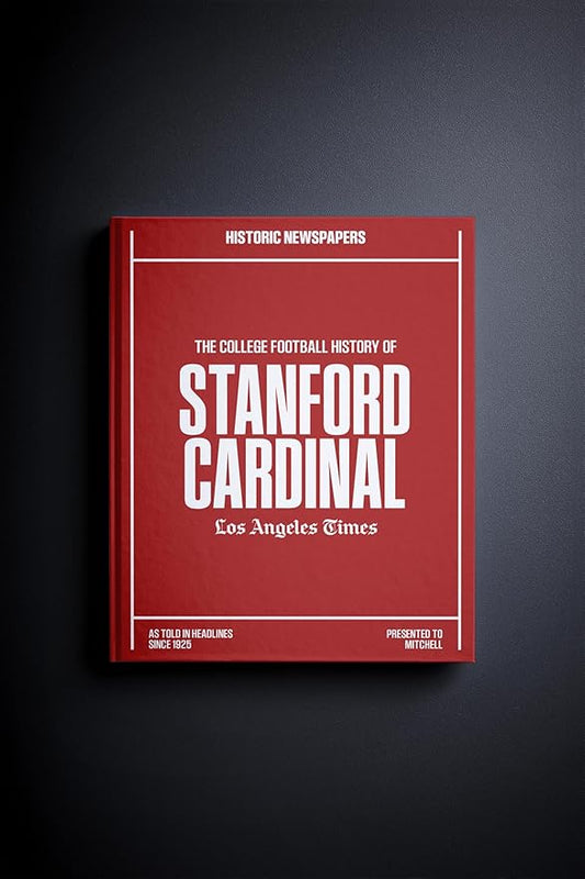 Signature gifts Personalized College Football Newspaper History Book, A3 Large Deluxe Hardcover - College Football Fan, Alumni, Students Keepsake Gift