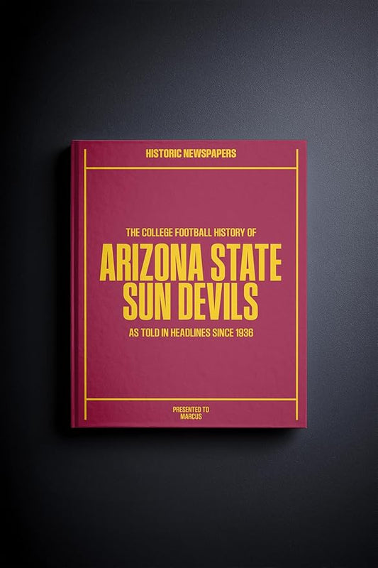 Signature gifts Personalized College Football Newspaper History Book, A3 Large Deluxe Hardcover - College Football Fan, Alumni, Students Keepsake Gift