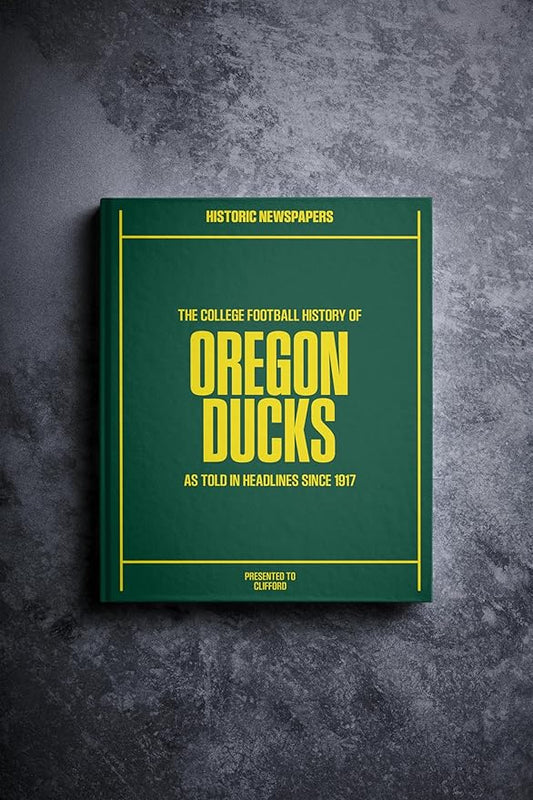 Signature gifts Personalized College Football Newspaper History Book, A3 Large Deluxe Hardcover - College Football Fan, Alumni, Students Keepsake Gift