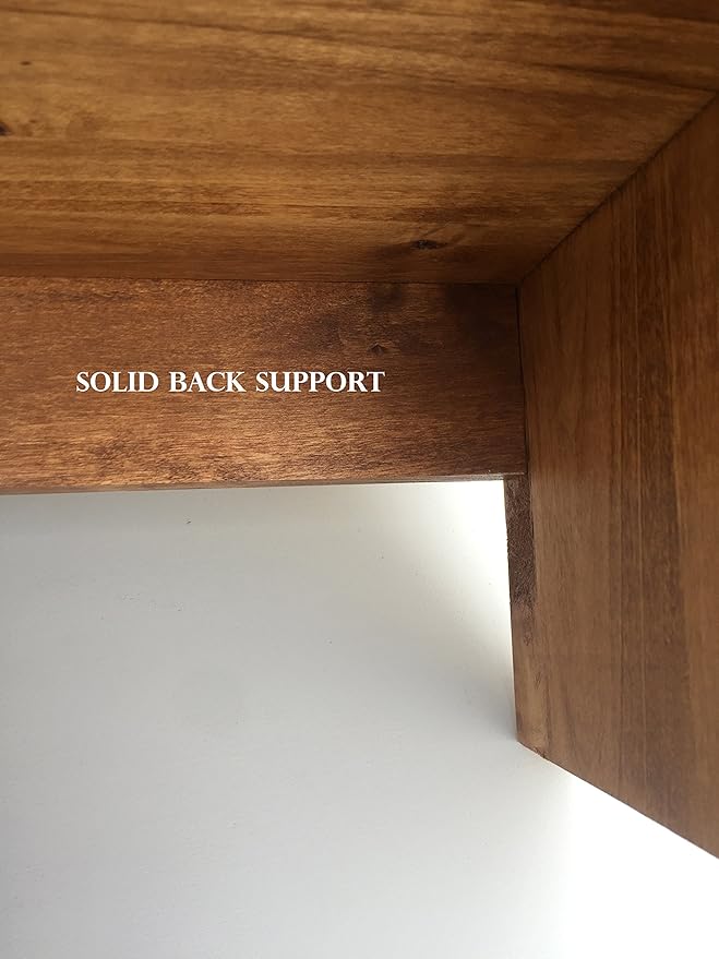 Ideas to Home Computer Monitor Riser Solid Albus Wood (26" W x 10" D x 5" H, Medium)